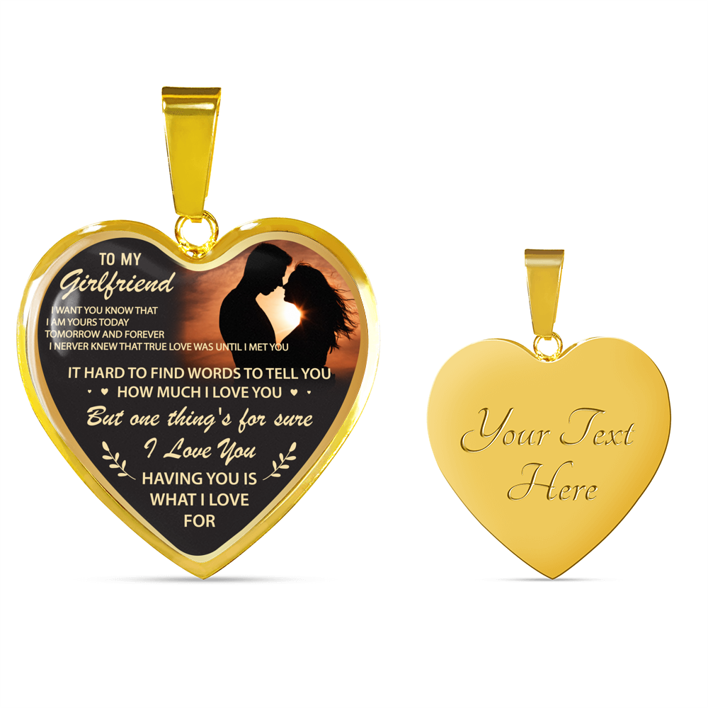 To My Girlfriend Necklace One thing's for sure I Love You Gift for her
