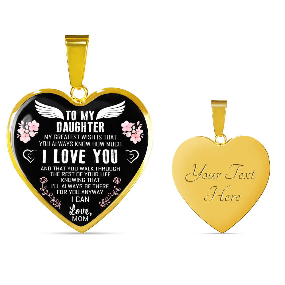 To My Daughter Necklace - How Much I Love You - Best Jewelry Gift from Mom