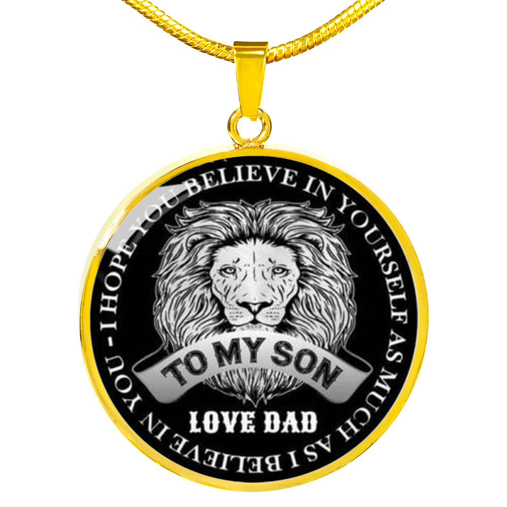 Necklace To My Son From Lion Dad, Gift From Dad
