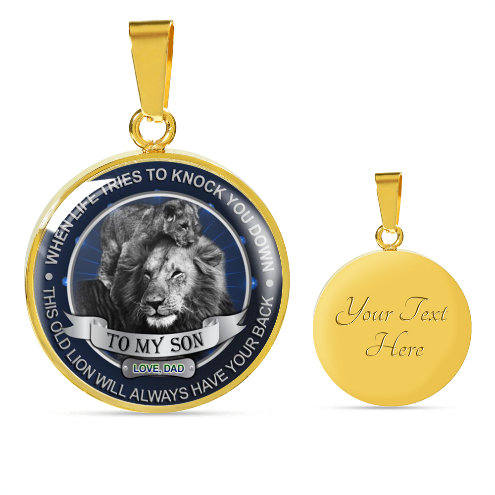 Necklace To My Son - Father and Son Necklace Pendant - This Old Lion Dad