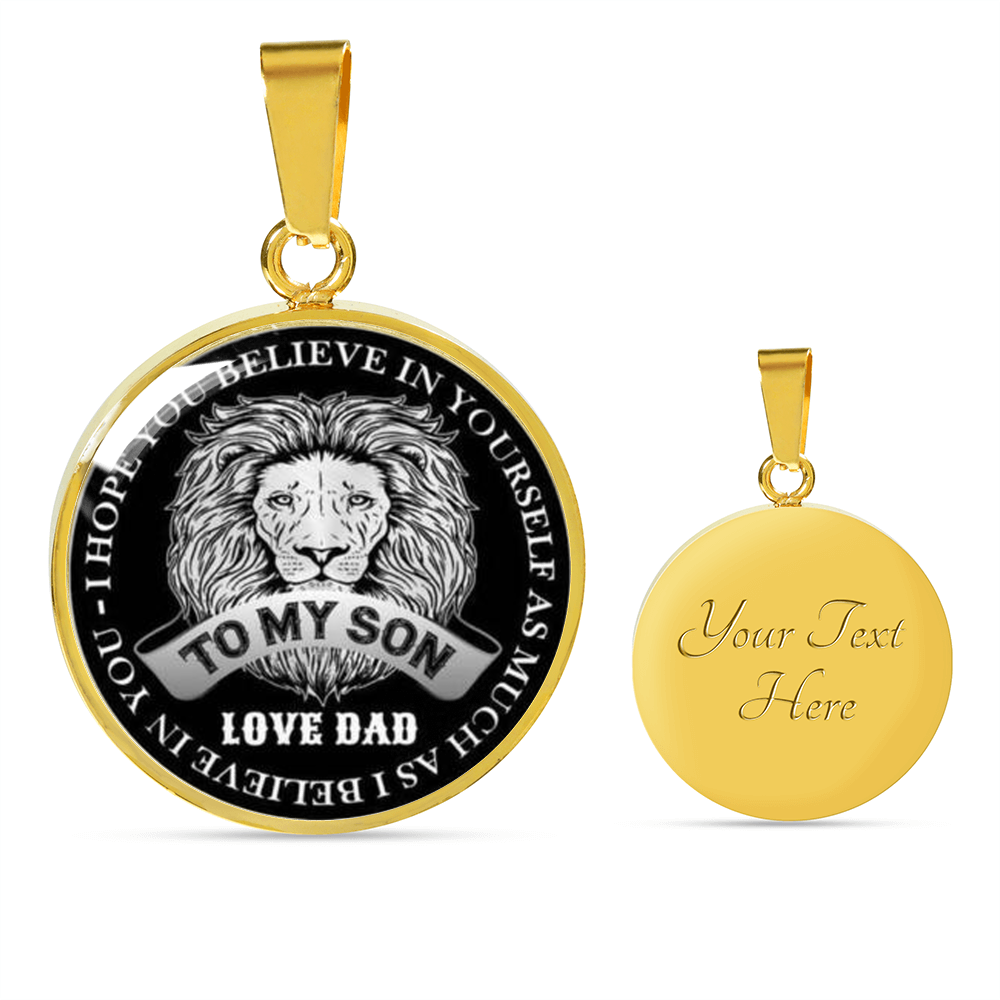 Necklace To My Son From Lion Dad, Gift From Dad