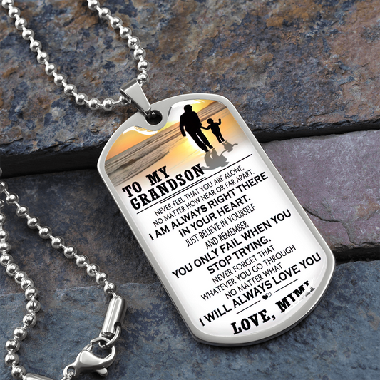 Vuvuzi Tee to My Grandson Love Mimi Necklace Luxury Pendant