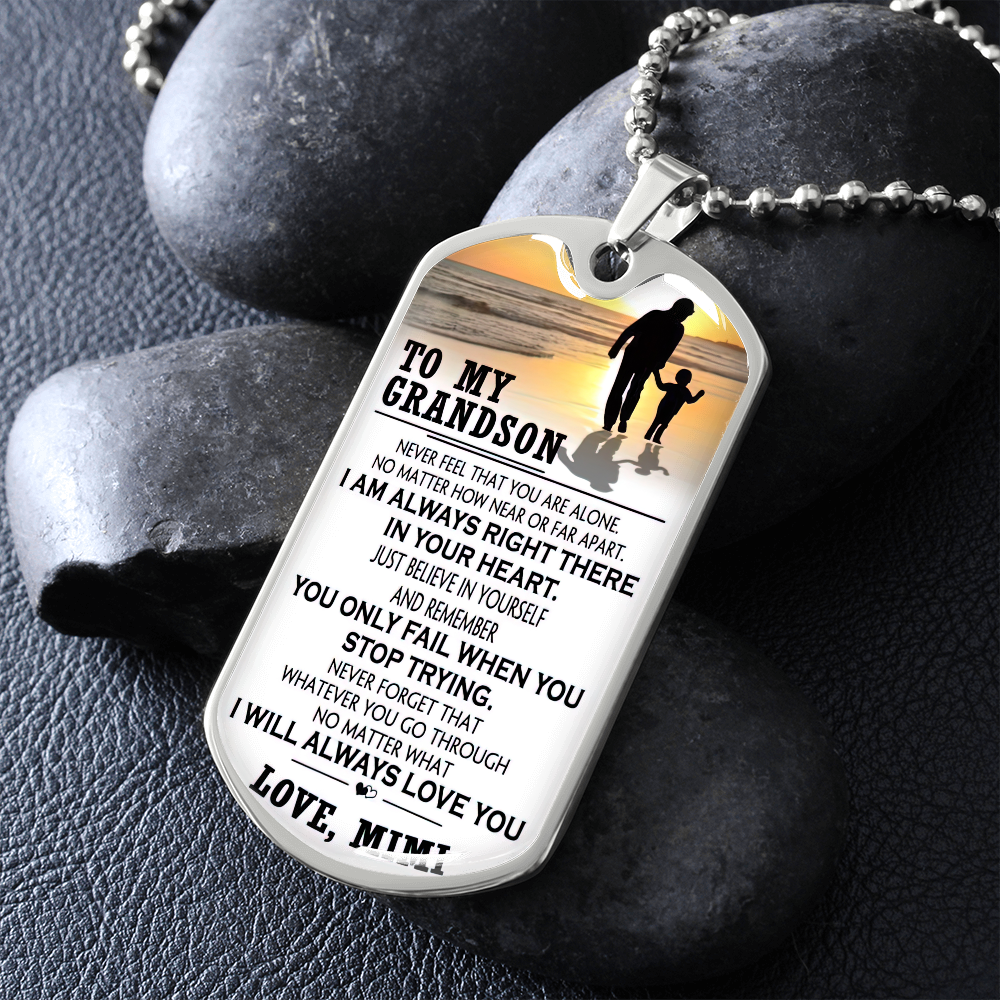 Vuvuzi Tee to My Grandson Love Mimi Necklace Luxury Pendant