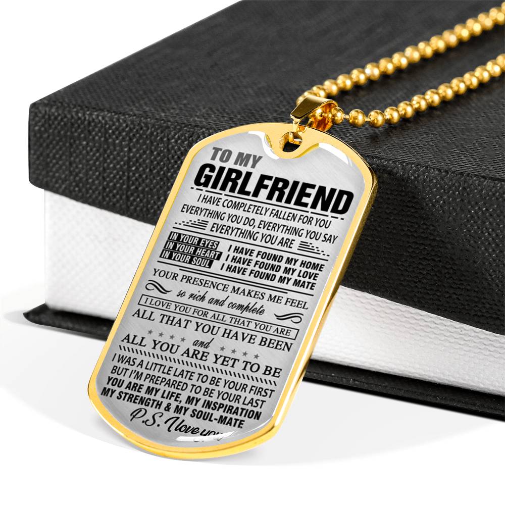 Dog Tag Necklace To My Boyfriend - Personalized Pendant Gift for Men