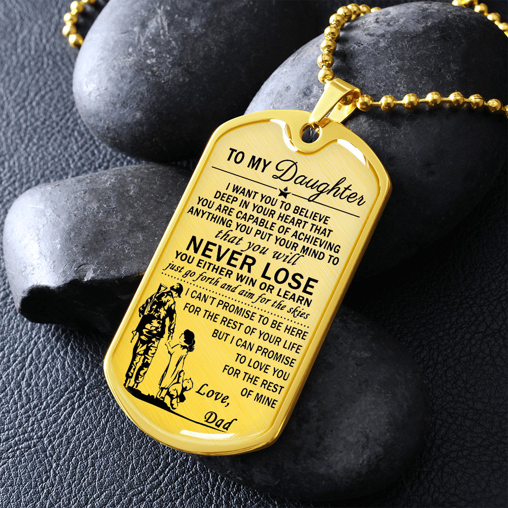 New_Vuvuzi Tee to My Daughter Dog Tag Necklace