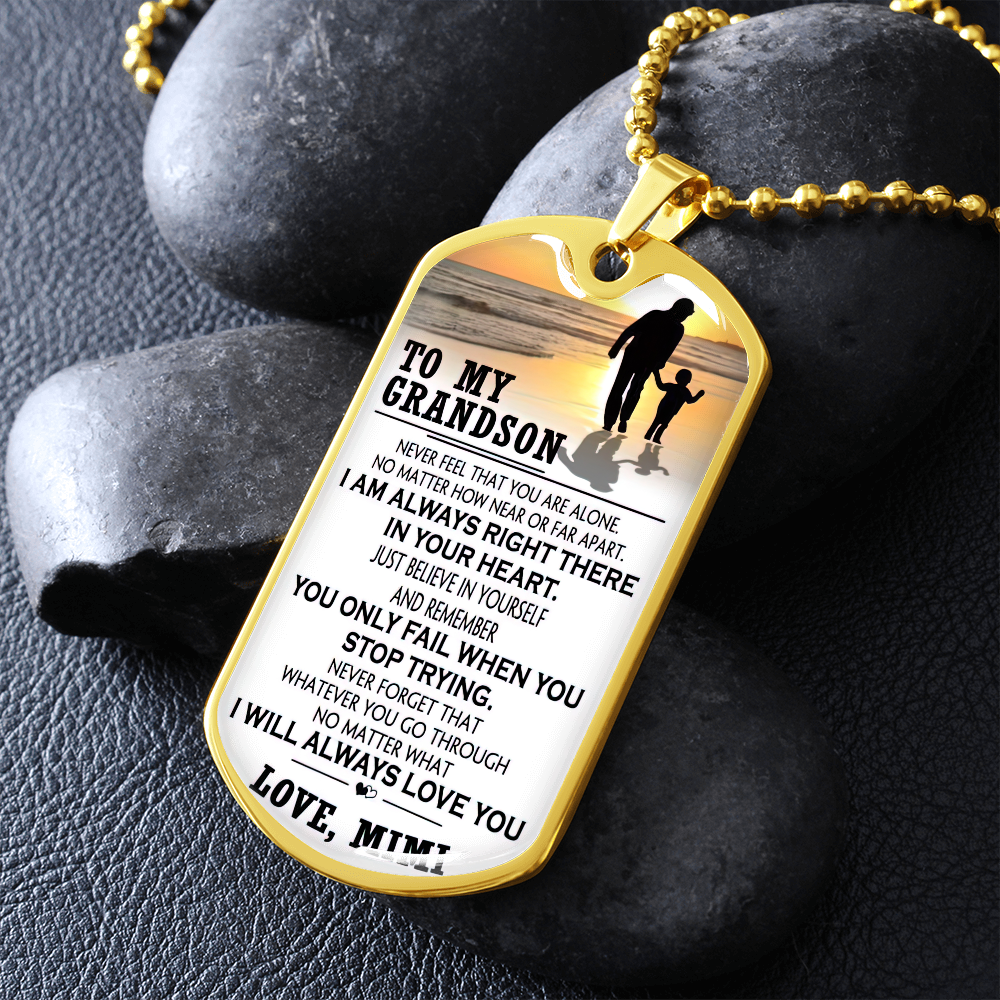 Vuvuzi Tee to My Grandson Love Mimi Necklace Luxury Pendant