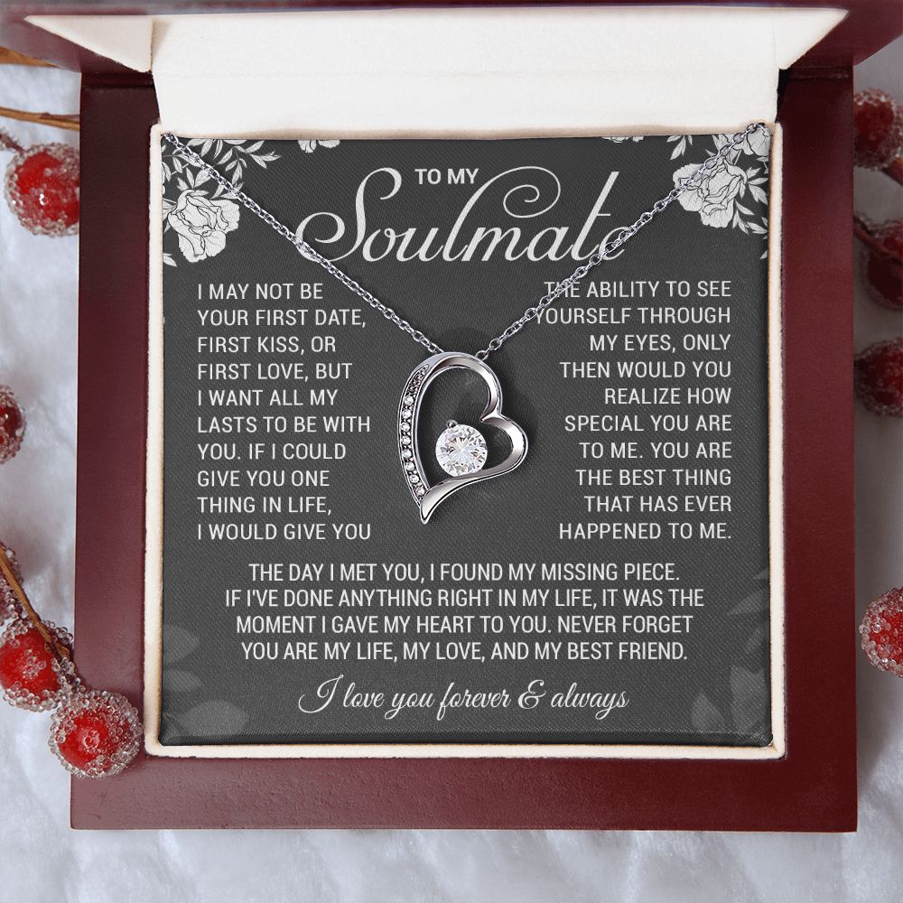 To My Soulmate Necklace, Gift for Wife, Girlfriend, Anniversary Gift, Xmas Gift