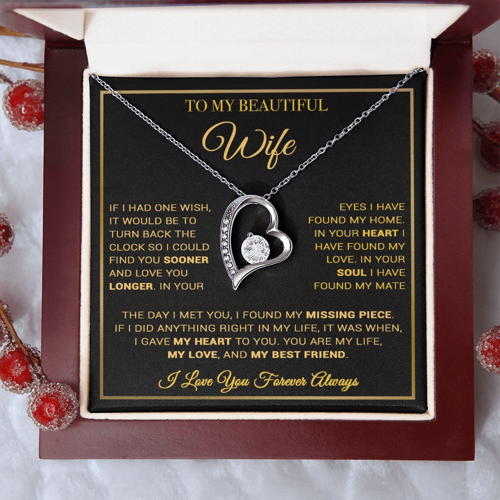 To My Wife Necklace, Gift For Wife, Anniversary Gift For Wife, Necklace For Wife