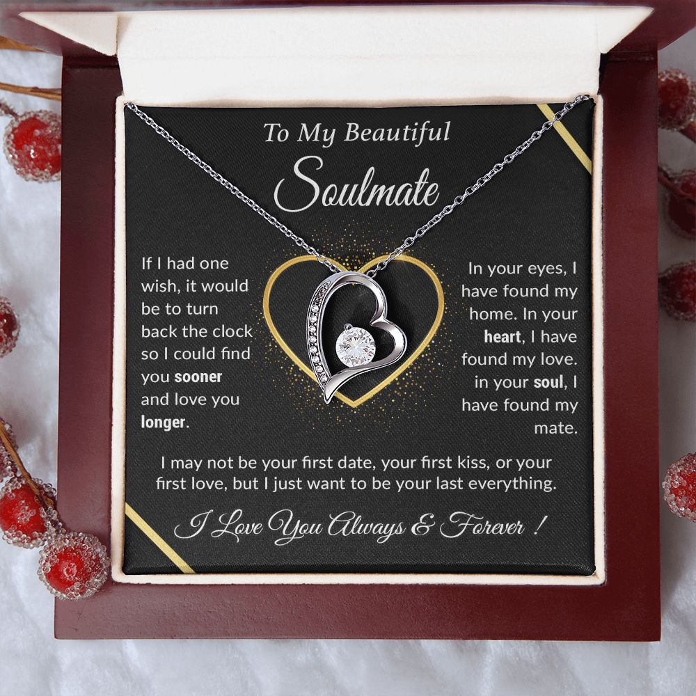 To My Soulmate Necklace, Gift For Wife, Gift from Husband, Valentine Days Gift