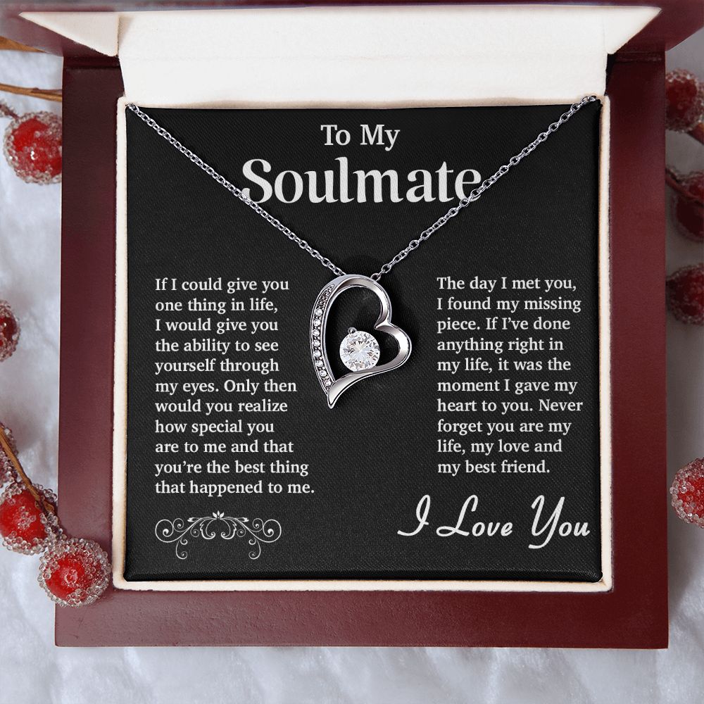 To My Soulmate Necklace, Valentine Gift For Her, Gift For Soulmate, Gift For Her