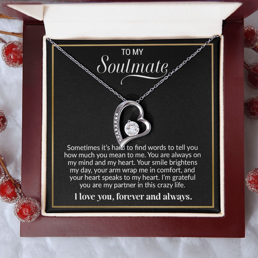 To My Soulmate Necklace, Valentine Gift For Her, Gift For Soulmate