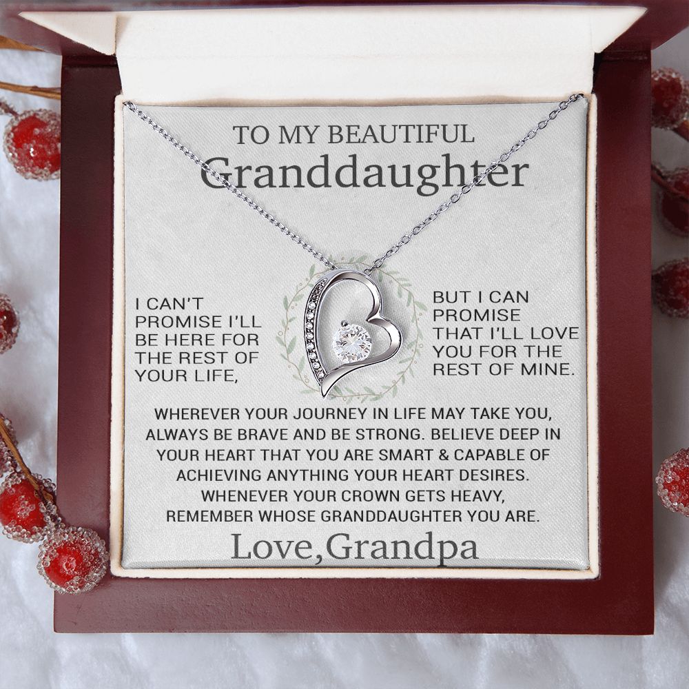 To My Granddaughter Necklace, Birthday Gift For Granddaughter, Birthday Gifts