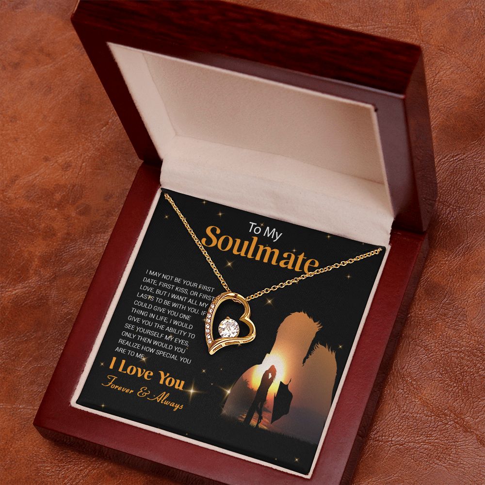 To My Soulmate Necklace, Gift For Wife Girlfriend From Husband, Valentines Day