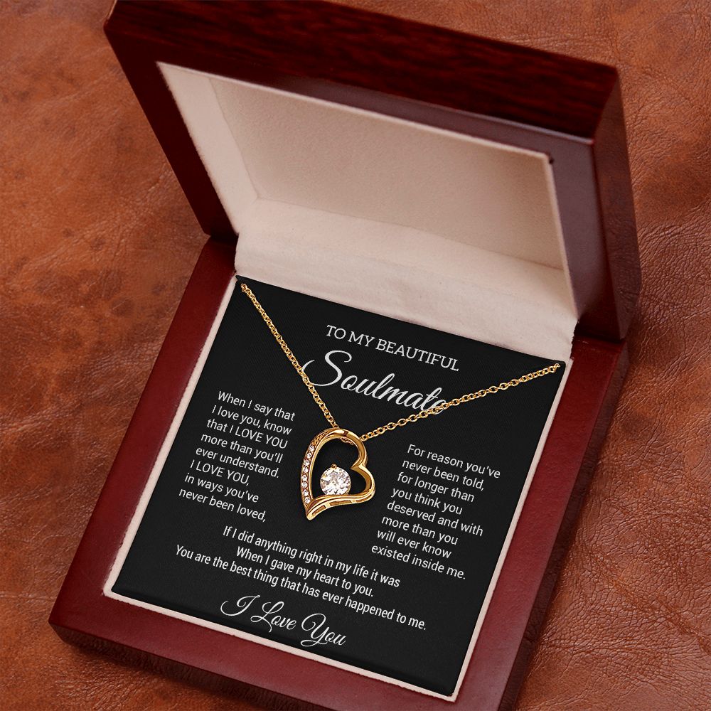 To My Soulmate Necklace, Fiance Necklace, Valentine Day Gift , Gift For Soulmate