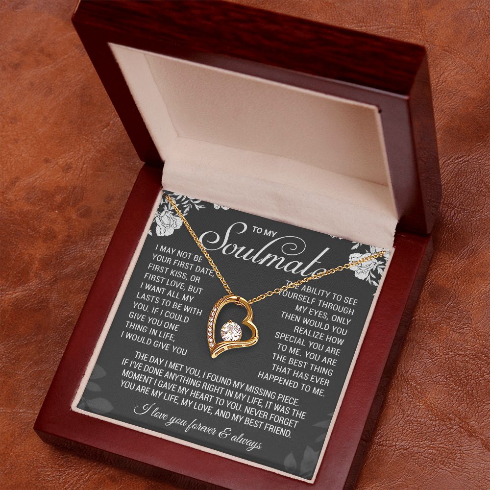 To My Soulmate Necklace, Gift for Wife, Girlfriend, Anniversary Gift, Xmas Gift