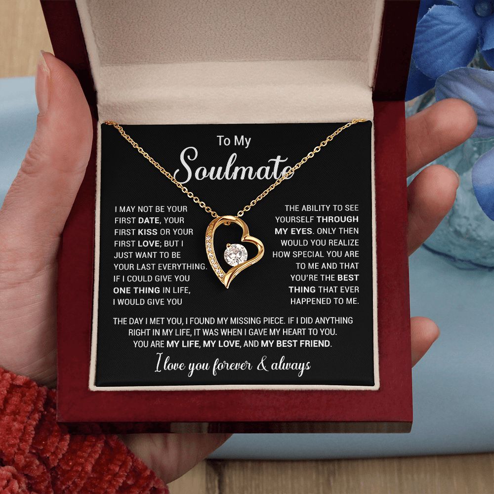 To My Soulmate Necklace, Gift for Wife, Girlfriend, Anniversary Gift, Xmas Gift