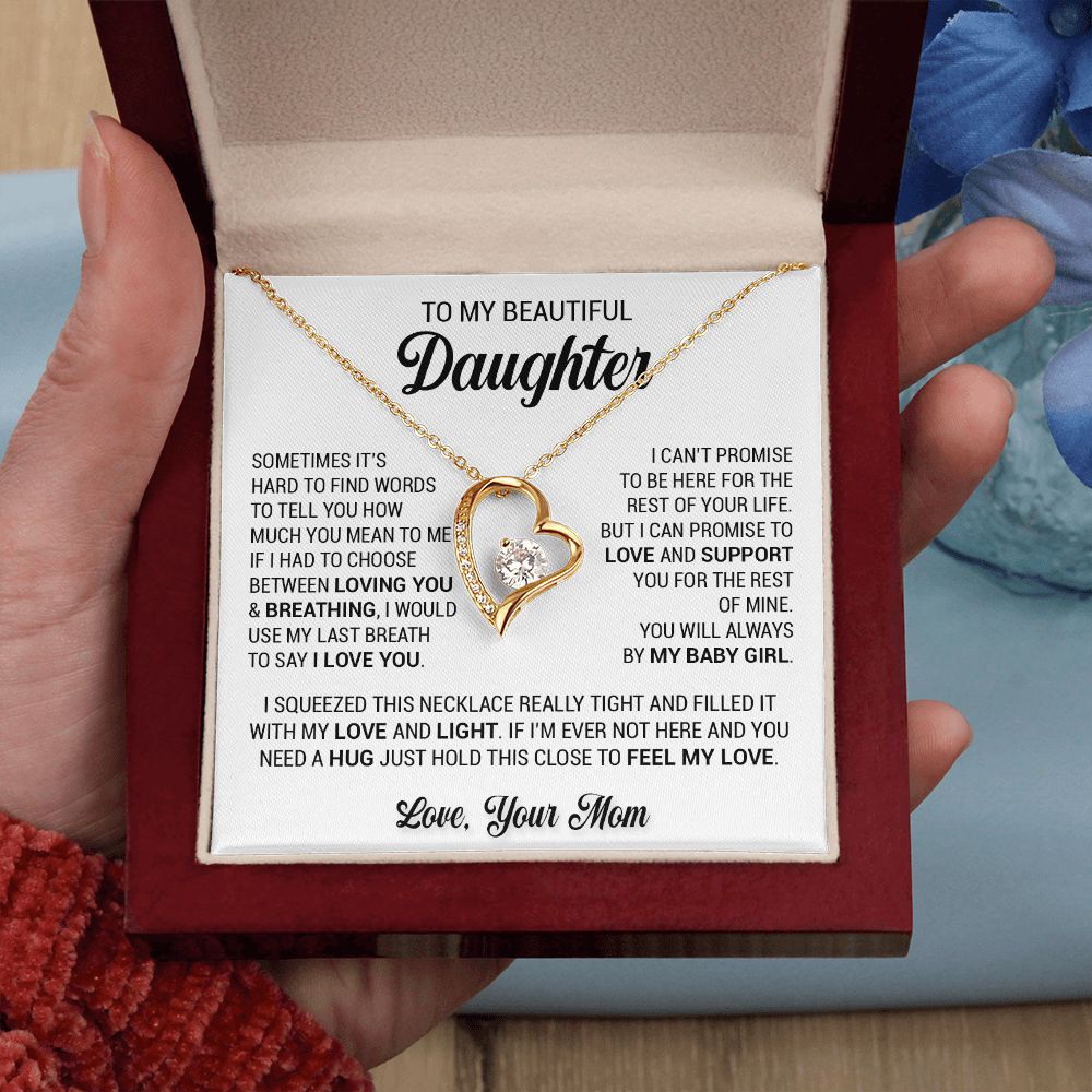 To My Daughter Necklace, Gift From Mom, Daughter Necklace, Gift For Her