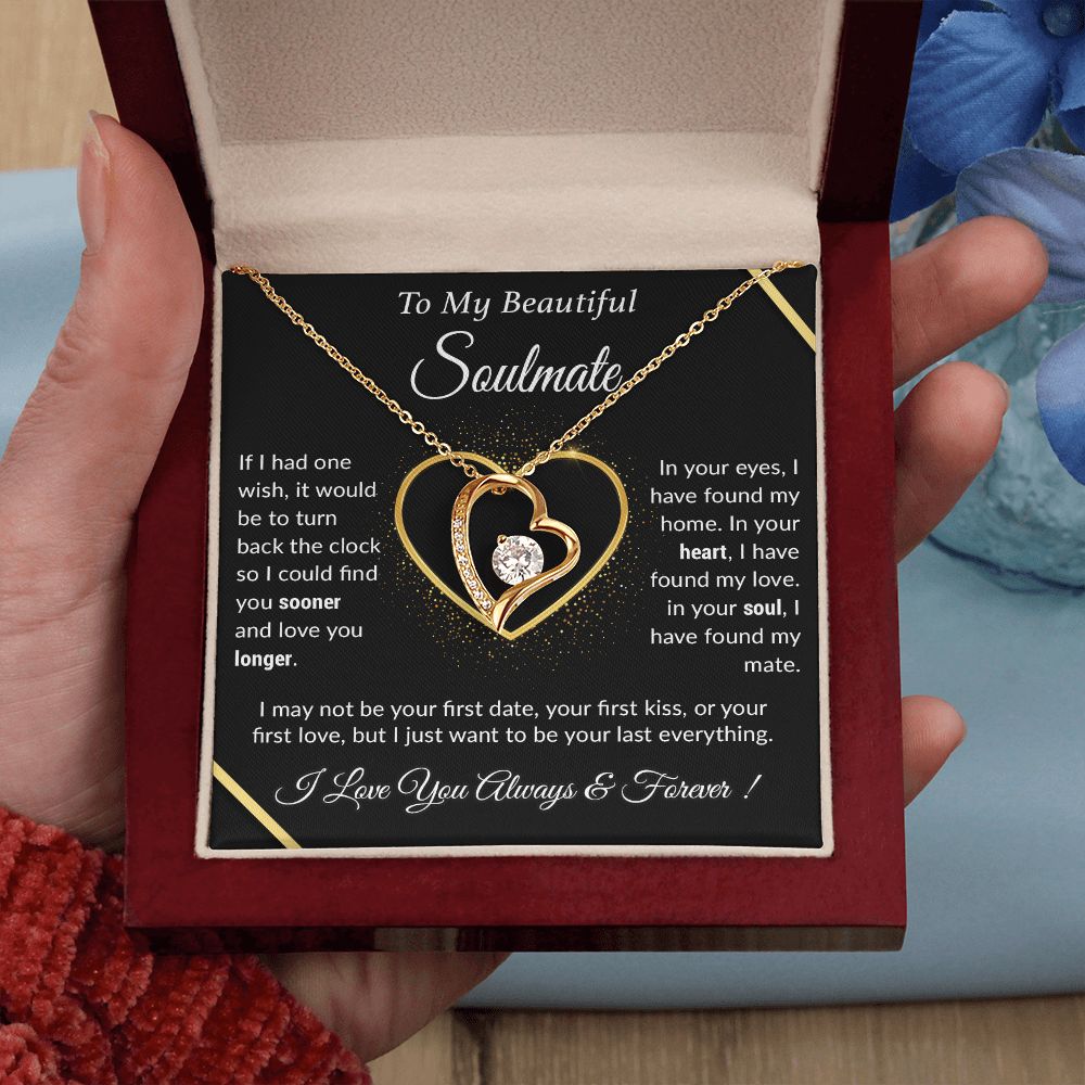 To My Soulmate Necklace, Gift For Wife, Gift from Husband, Valentine Days Gift