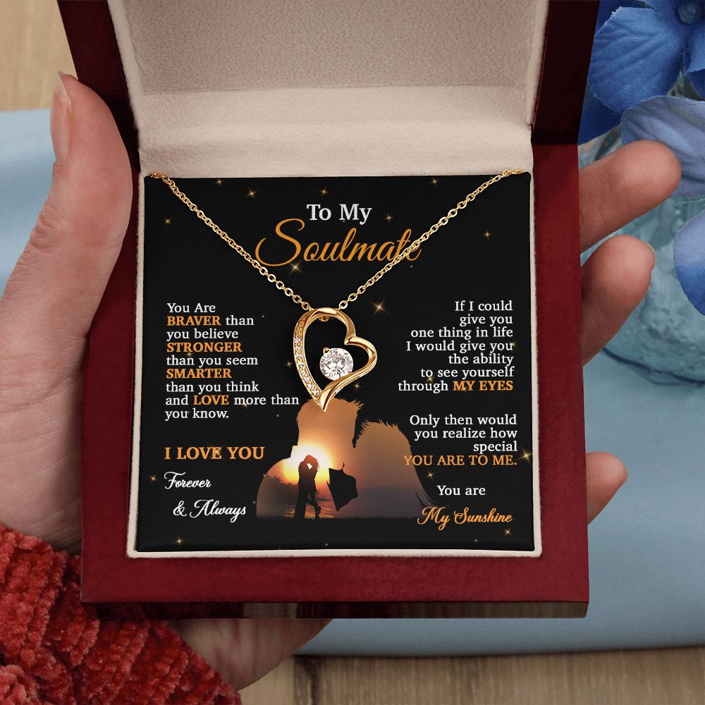 To My Soulmate Necklace, Gift For Wife Girlfriend From Husband, Birthday Gift