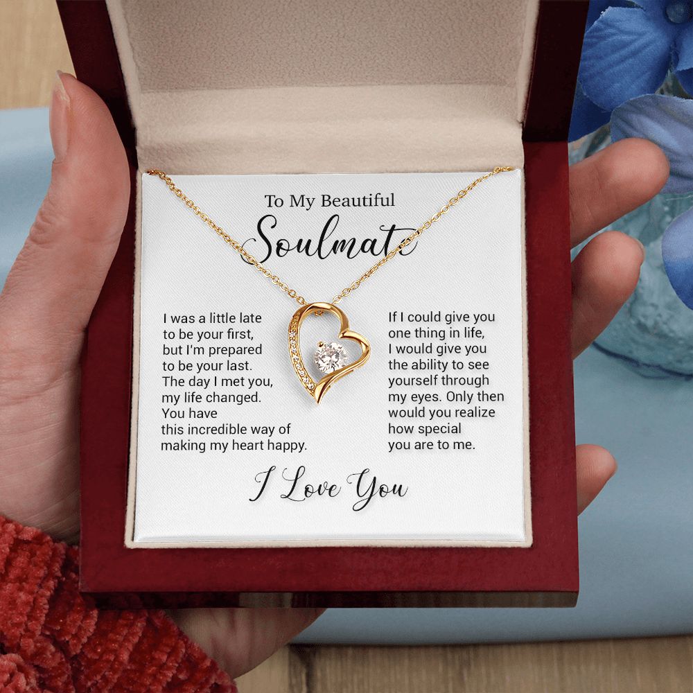 To My Soulmate Necklace, Valentine Gift For Her, Gift For Soulmate, Gift For Her