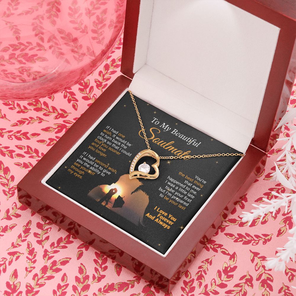 To My Soulmate Necklace, Gift For Wife Girlfriend From Husband, Birthday Gift