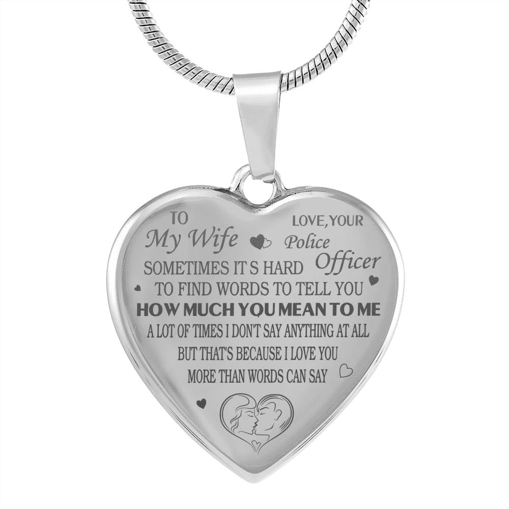 to My Wife Engraved More Than Words Police Wife