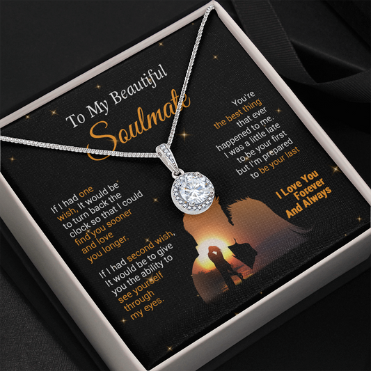 To My Soulmate Necklace, Gift For Wife Girlfriend From Husband, Valentines Day