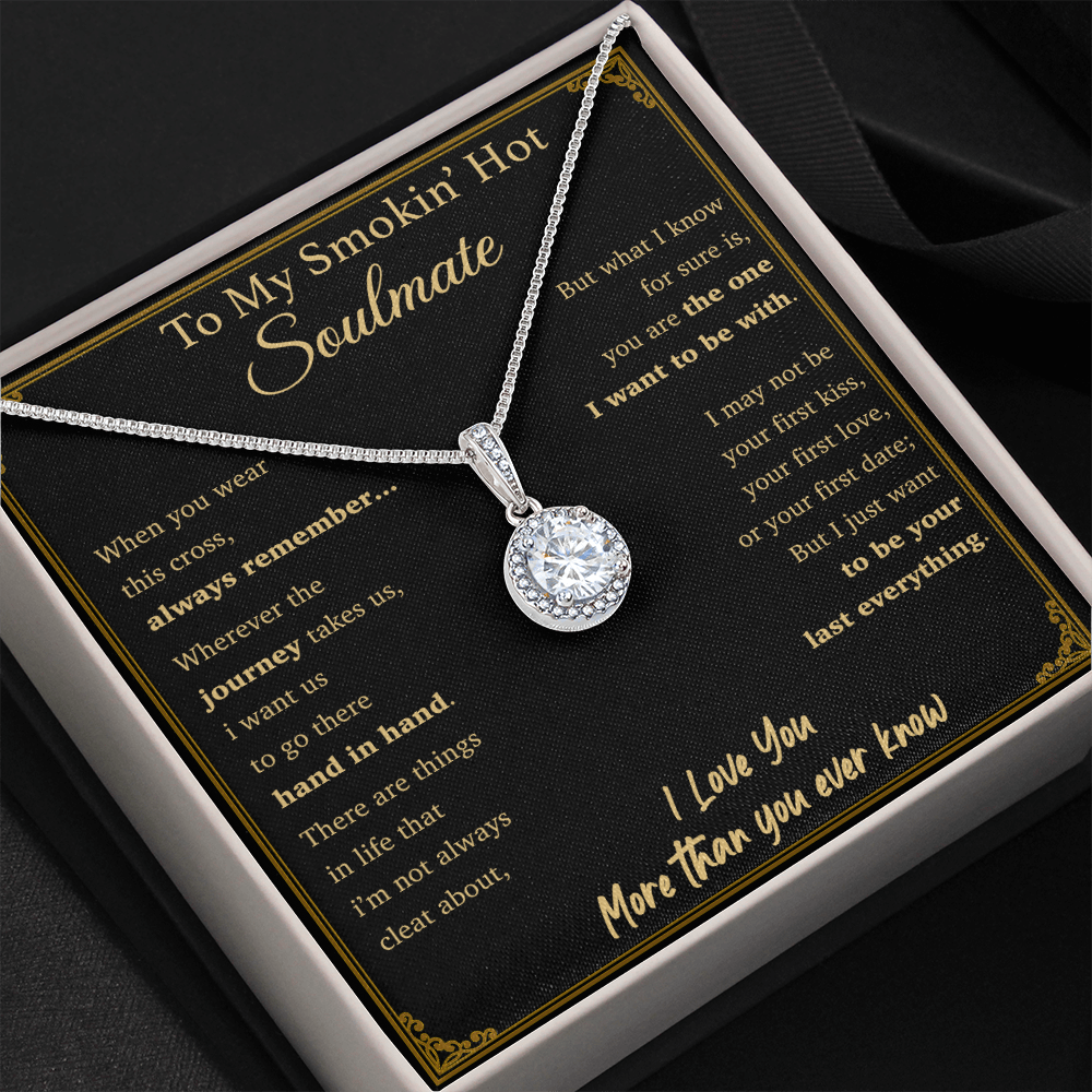 To My Soulmate Necklace Engagement Anniversary Gift for Her Birthday Valentines