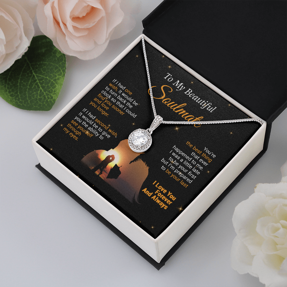 To My Soulmate Necklace, Gift For Wife Girlfriend From Husband, Valentines Day