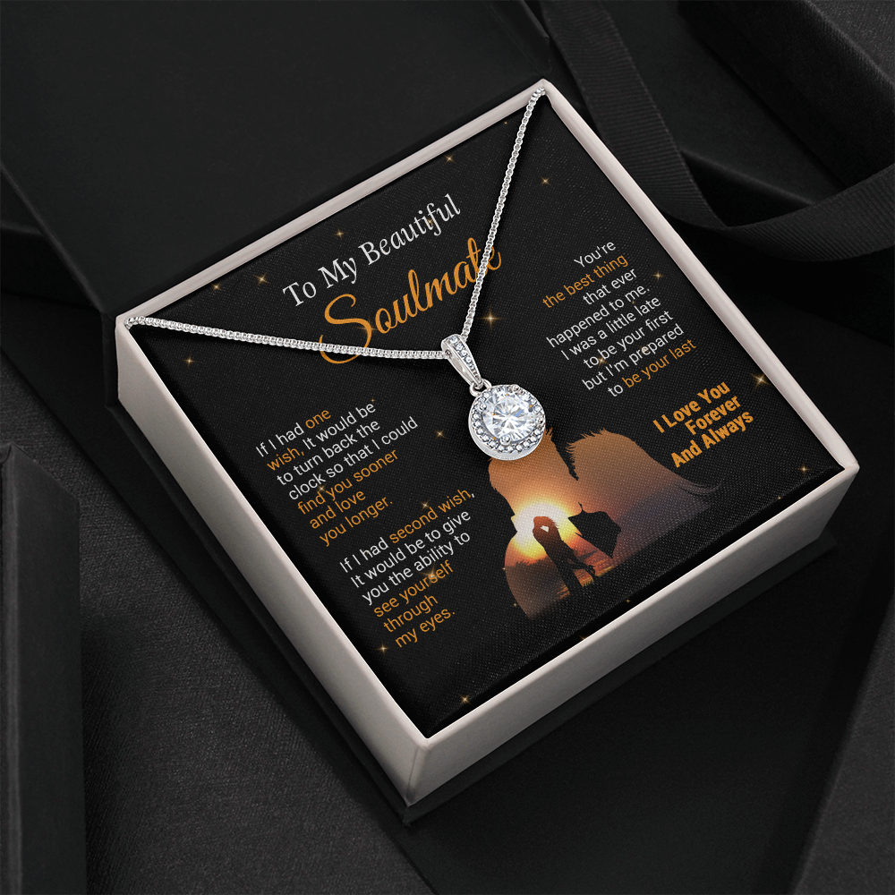 To My Soulmate Necklace, Gift For Wife Girlfriend From Husband, Valentines Day