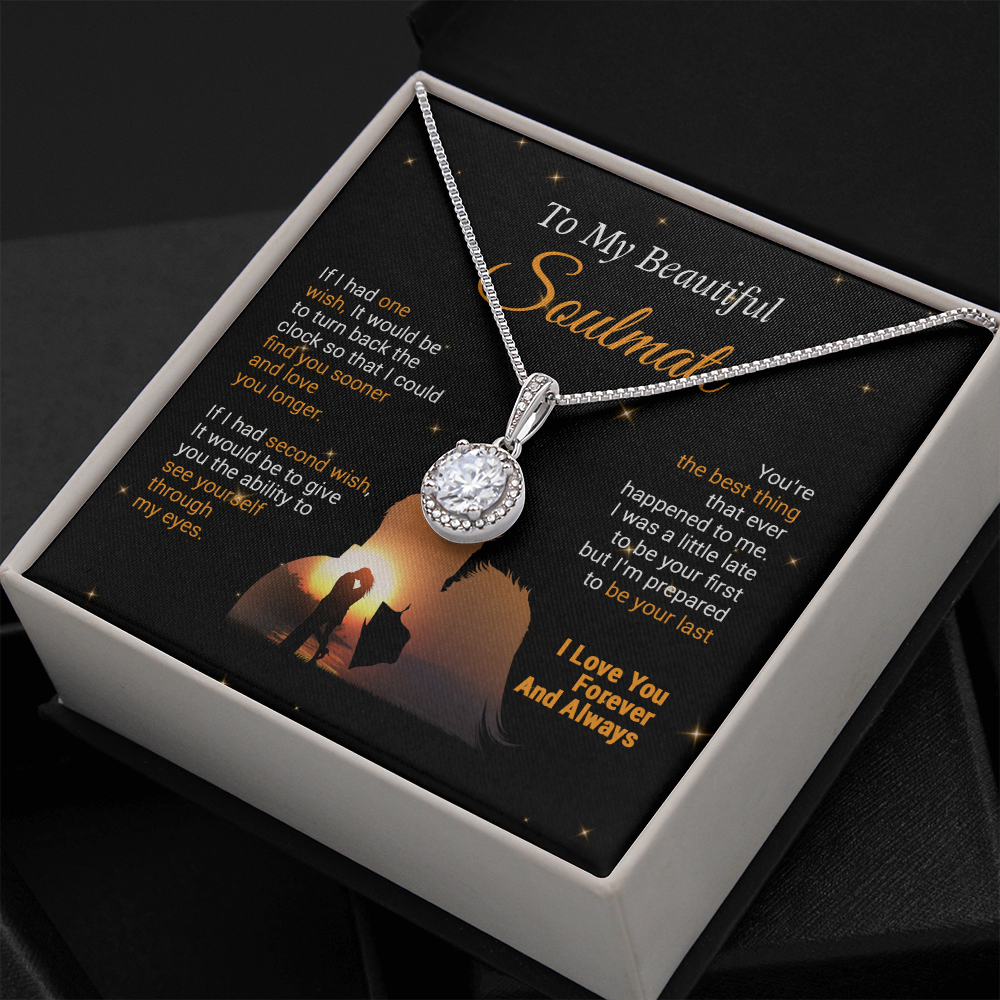To My Soulmate Necklace, Gift For Wife Girlfriend From Husband, Valentines Day