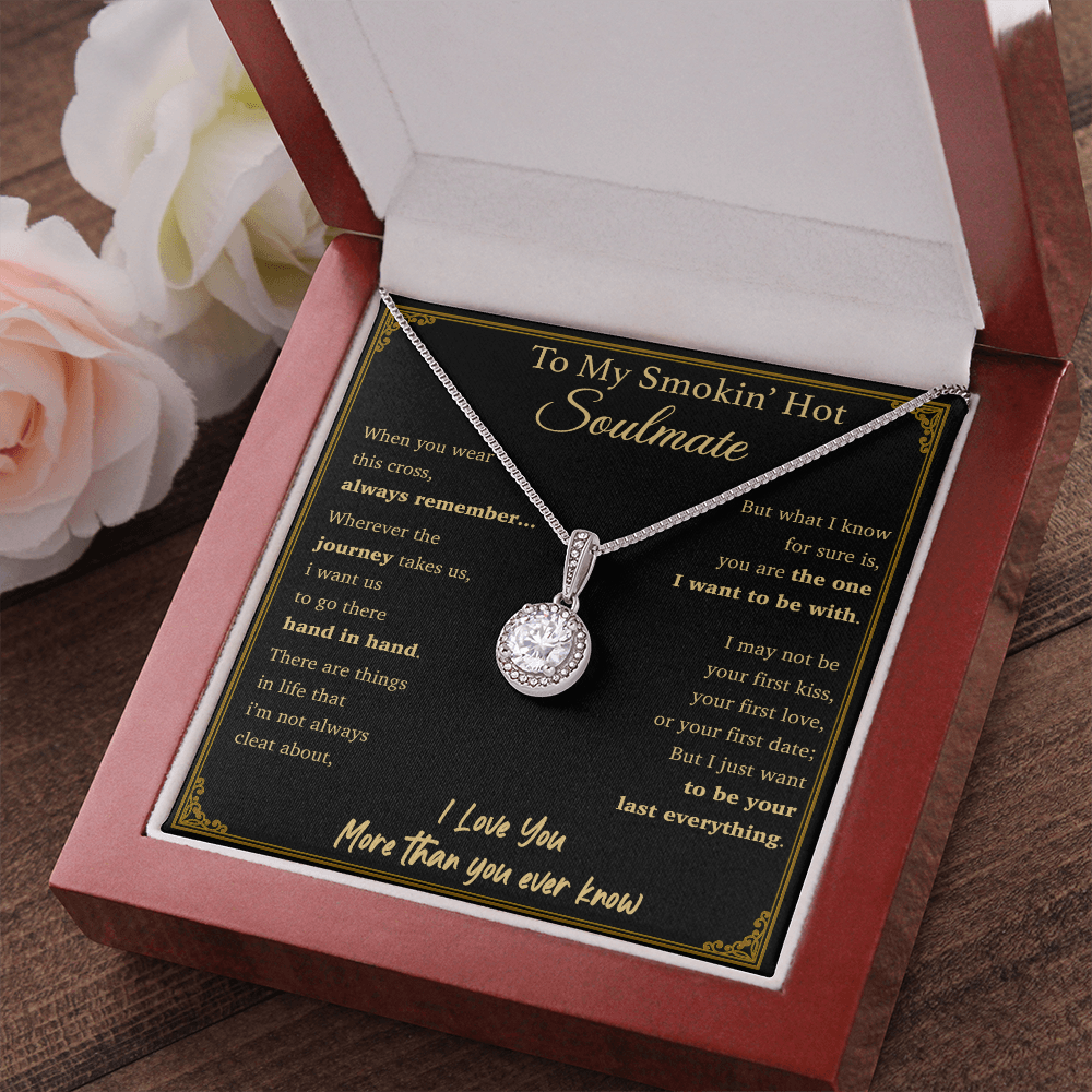 To My Soulmate Necklace Engagement Anniversary Gift for Her Birthday Valentines