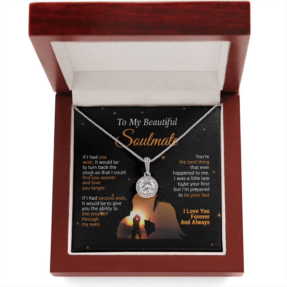 To My Soulmate Necklace, Gift For Wife Girlfriend From Husband, Valentines Day