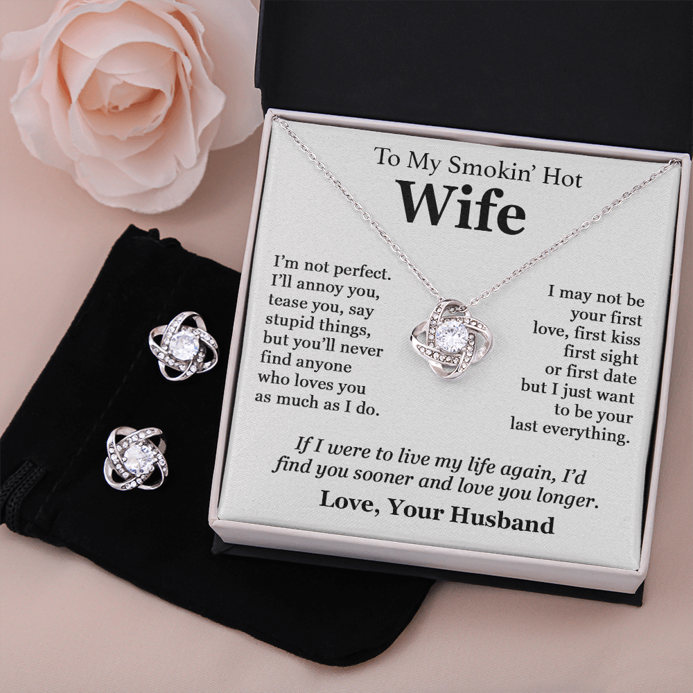 To My Smokin' Hot Wife Necklace Engagement Anniversary Gift for Her Birthday