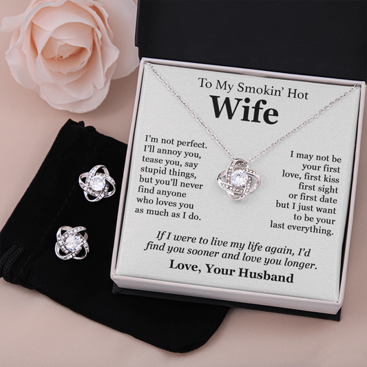 To My Smokin' Hot Wife Necklace Engagement Anniversary Gift for Her Birthday