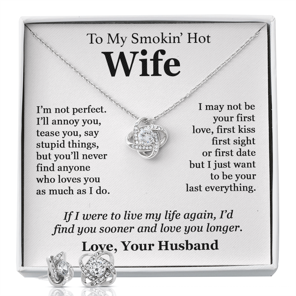To My Smokin' Hot Wife Necklace Engagement Anniversary Gift for Her Birthday