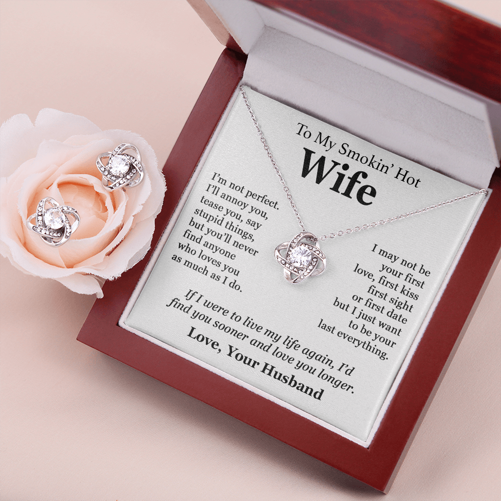 To My Smokin' Hot Wife Necklace Engagement Anniversary Gift for Her Birthday