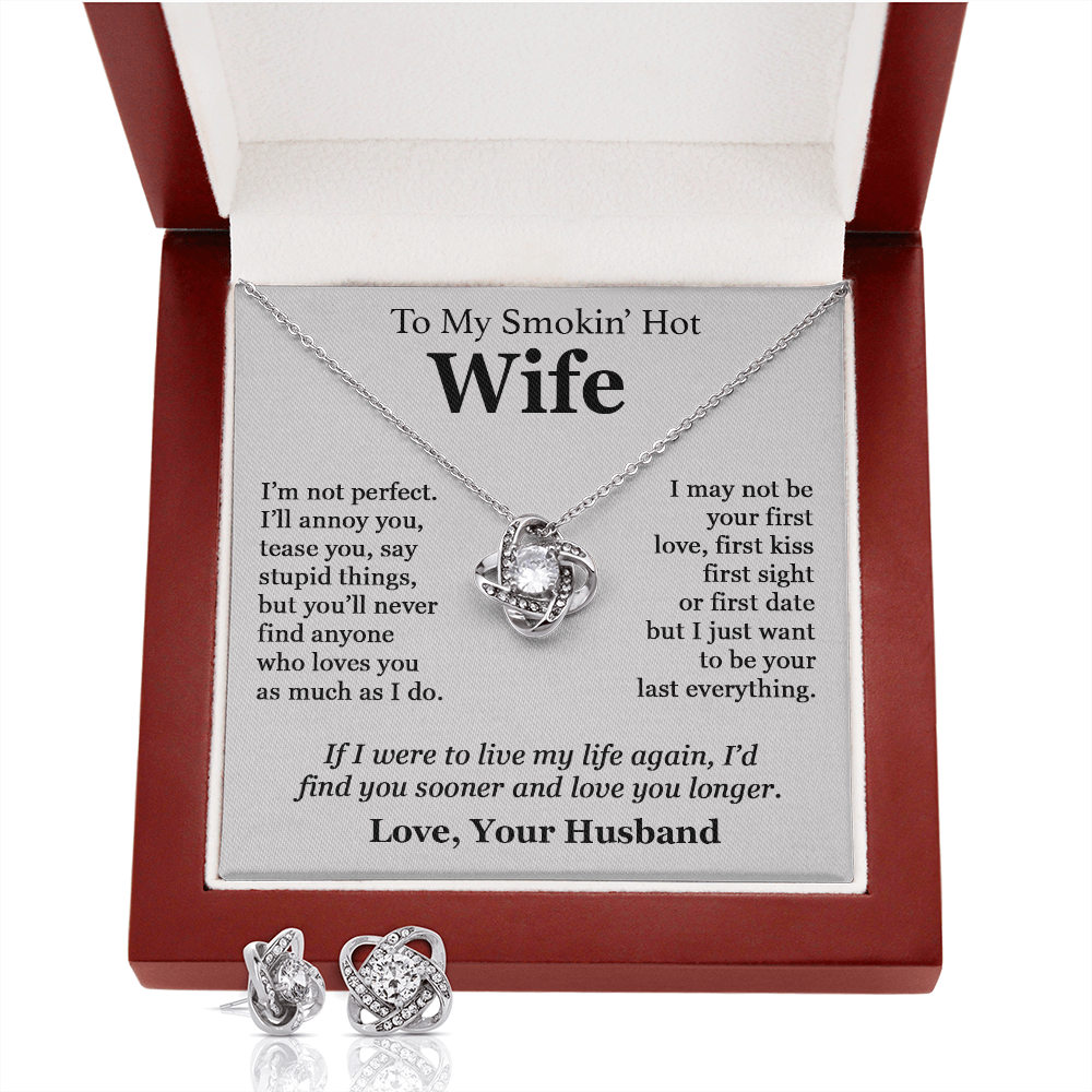 To My Smokin' Hot Wife Necklace Engagement Anniversary Gift for Her Birthday