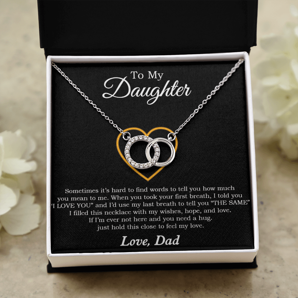 To My Daughter Necklace, Birthday Gift For Daughter From Dad, Father's Day Necklace