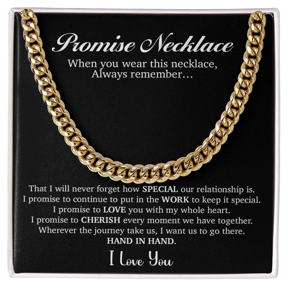Promise Necklace for Him,Anniversary Gifts for Boyfriend from Girlfriend