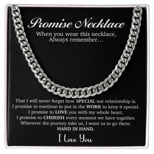 Promise Necklace for Him,Anniversary Gifts for Boyfriend from Girlfriend