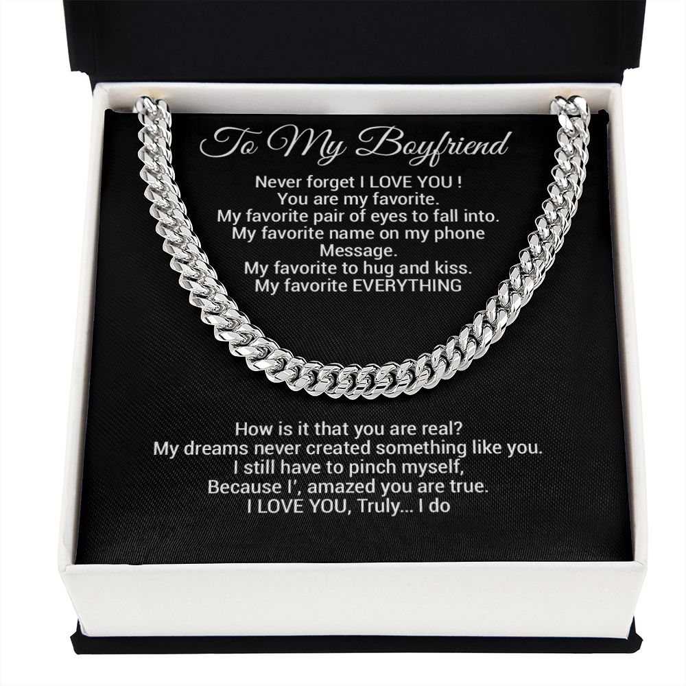 Boyfriend Gift Cuban Chain Necklace, Gift for Him, Boyfriend Gift Ideas