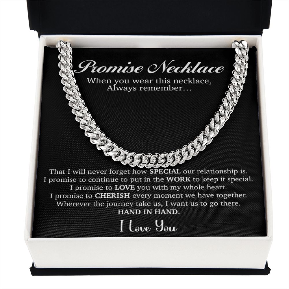 Promise Necklace for Him,Anniversary Gifts for Boyfriend from Girlfriend