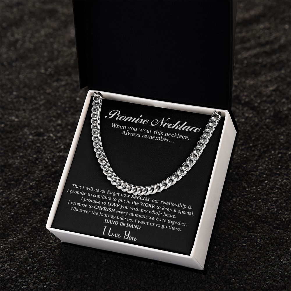 Promise Necklace for Him,Anniversary Gifts for Boyfriend from Girlfriend