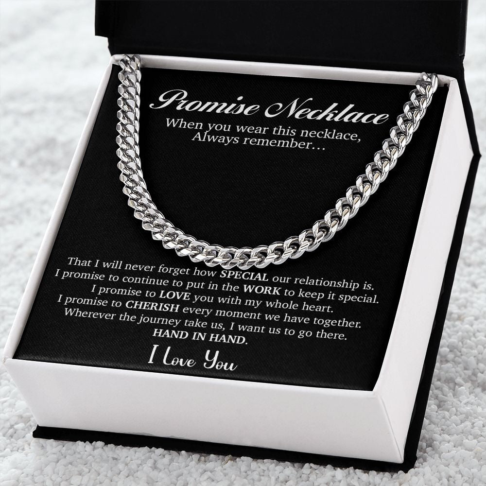 Promise Necklace for Him,Anniversary Gifts for Boyfriend from Girlfriend