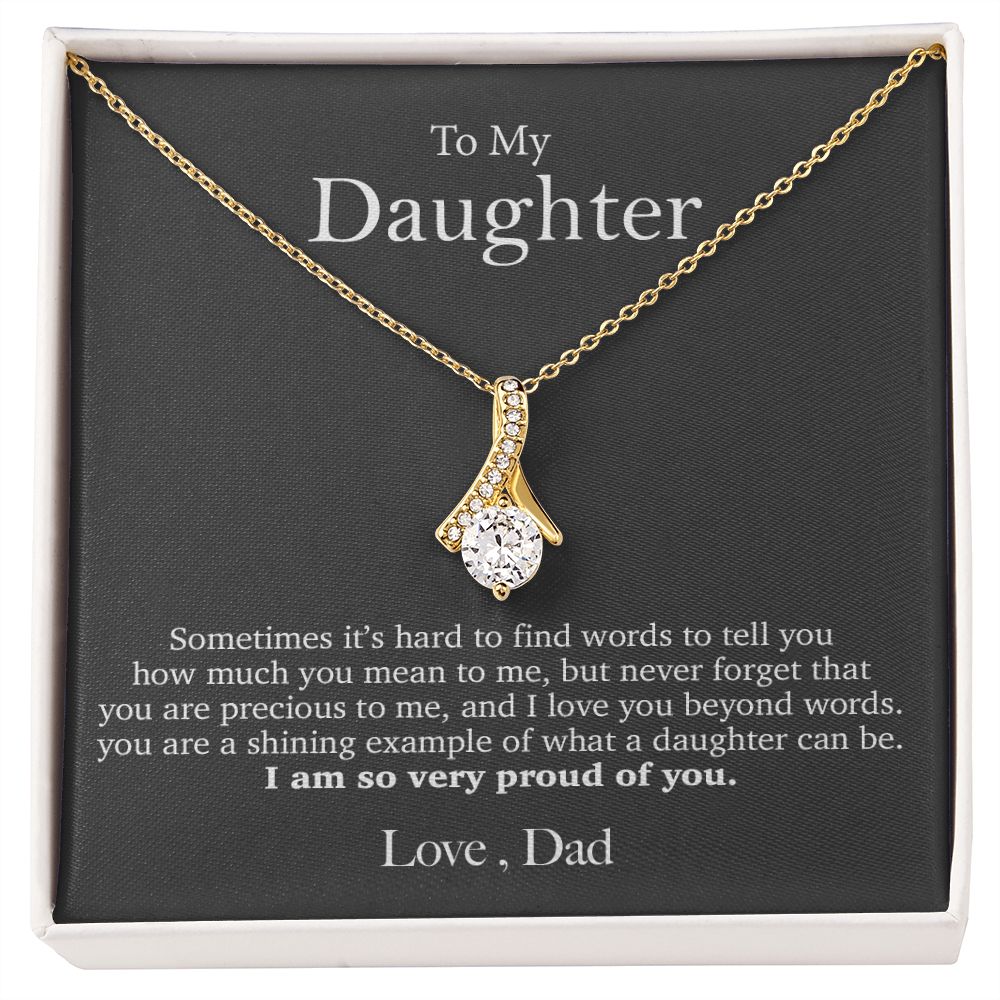 To My Daughter Necklace, Gift for Daughter from Dad, Daughter Father Necklace