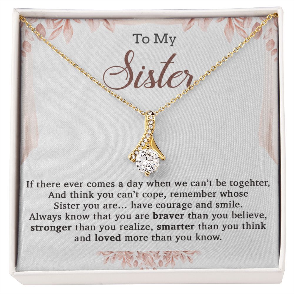 To My Sister Necklace, Brother to Sister, Birthday gift For Sister from Brother