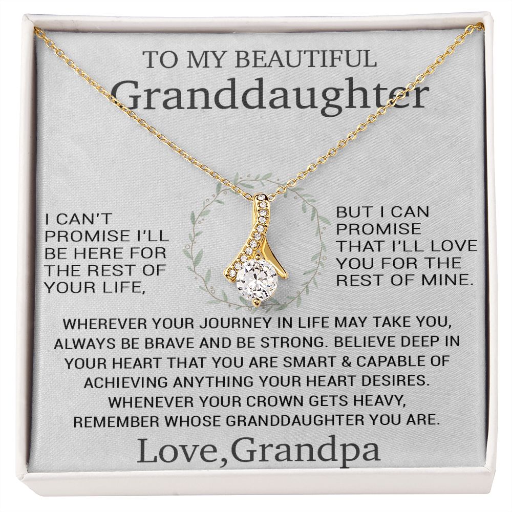 To My Granddaughter Necklace, Birthday Gift For Granddaughter, Birthday Gifts