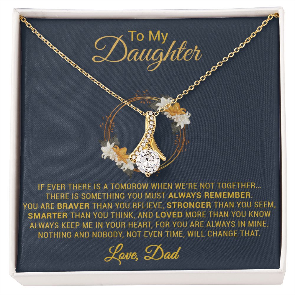 To My Daughter Necklace, Daughter Father Necklace, Daughter Xmas Gift from Dad