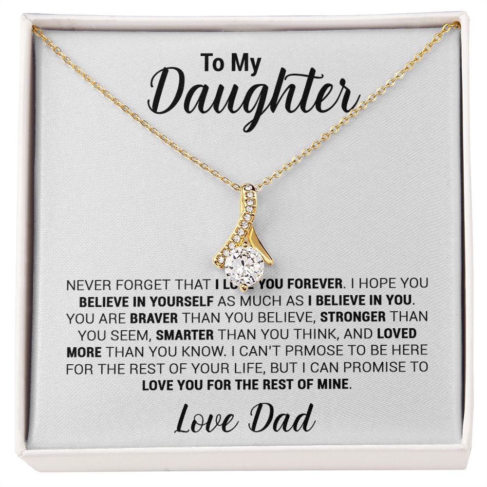 To My Daughter Necklace, Gift For Daughter From Dad, Daughter Father Necklace